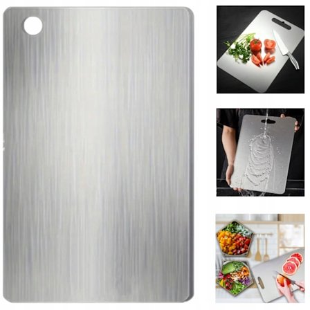 Vitaboard Skærebræt I Rustfrit Stål 30 Cm - Moderne Og Hygiejnisk