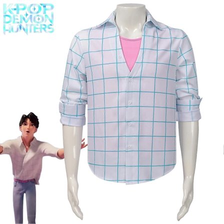 Pojke Demon Anime Komplett Set Retro Stil Polyester Skjorta Outfit Jinu L