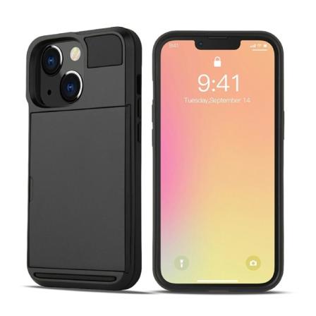 Iphone 13 Pro Iphone-skal Med En Korthållare - Svart Svart