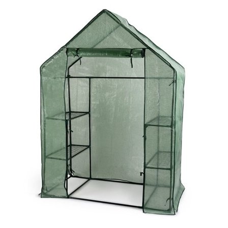 Minidrivhus med hyller og glidelås - 143 x 73 x 195 cm