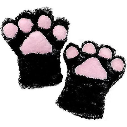Cosplay Djur Katt Varghjort Hund Räv Tassar Klor Vantar Handskar (rosa Svart) (1 par)