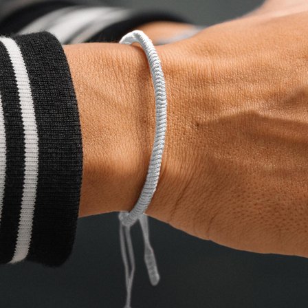 Bracelet gris Whit à noeud de chance pour hommes - Bracelets en corde - pour Hommes - Waykins