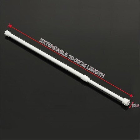 Justerbar Gardinstang til Badeværelse - Fjederbelastet Teleskopisk