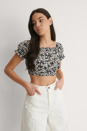 NA-KD Haut Imprimé - Tops bustier - Flower - EU 34