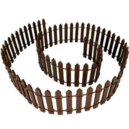 Pieni puutarha-aita, puinen, joustava, puutarhakoriste, pieni puinen aita, ruskea, keskikokoinen puutarha