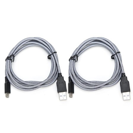 2 st 1,5 m PVC Host Micro USB Laddningskabel Tålig Passar Nintendo New 3DSXL NDSi 2DS