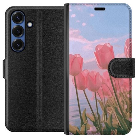 Plånboksfodral till Samsung Galaxy S25+ med Rosa Tulpaner