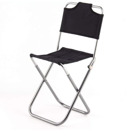 Hopfällbar bärbar hopfällbar pall utomhus camping Footool liten fiskestol lättvikt camping aluminium pallar säte för camping picknick resor - svart