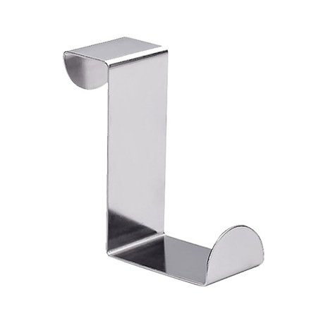 4 st disktrasehållare utan borrning, liten dörrkrok i rostfritt stål, silver