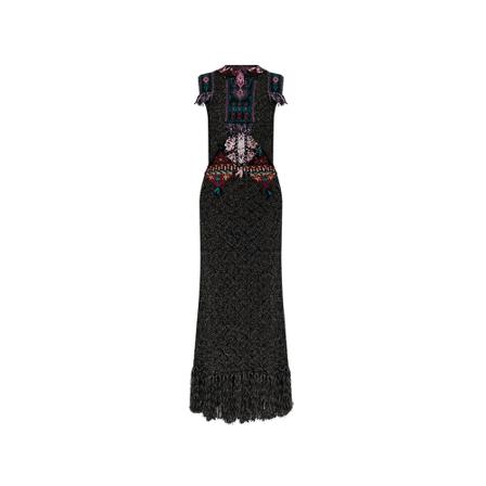 Etro Openwork dress , Zwart , Dames , Maat: S Maxi jurken