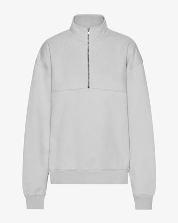 Organic Quarter Zip - Faded Grey