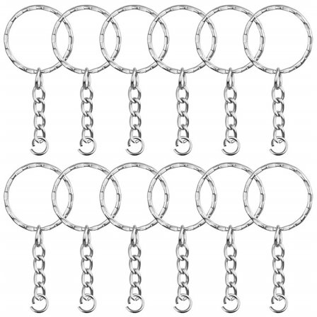 12 kpl avaimenperä, avaimenperä, avaimenperä ketjulla, 20 mm:n halkaistu avaimenperä