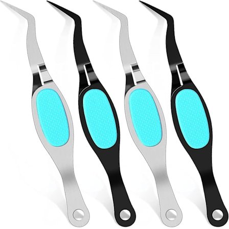 Tarkkuuspihdit käsitöihin, ristikkäin lukittavat pihdit, ruostumattomasta teräksestä valmistetut pehmeäotteisilla pihdeillä, käänteinen ote (4 kpl)