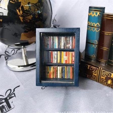 Miniature Bogreol Lomme Angst Bogreol Træ Tiny Bog Bibliotek Stressaflastning Bogreol Bordplade