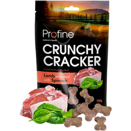 Profine - Dog Crunchy Cracker Lammekjeks beriket med spinat 150 g - Hund - Hundegodbiter & tyggebein - Naturlige godbiter for hund - ZOO.no