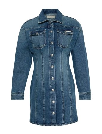 Calvin Klein Jeans | Ls Denim Mini Dress Cold Springs | XXS