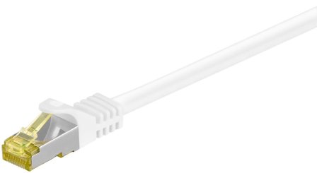 Goobay S/FTP CU Cable Cat7. RJ45 Plug. White. 0... Factory Sealed