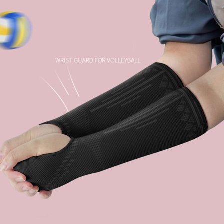 Volleyball Arm Sleeves Sports Håndleddsstropp SVART L
