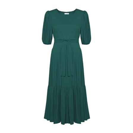 Kasia Miciak design Green Sukienki with frill, kobieta, Zielony