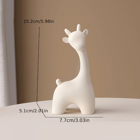 1 st Tecknad Hjort Harts Skrivbordsdekoration - Söta Två Storlekar (Små & Stora) för Heminredning, Födelsedagspresent