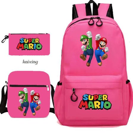 Super Mario 3 stk./sæt Børnerygsæk Drenge Skoletaske Tilbage til Skole Gave