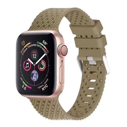 Apple Watch Series 5 40 mm klockarmband i cool silikon - Militärgrön