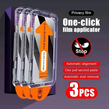 3-pak Anti-spion Hærdet Glas kompatibelt med iPhone 17 16 15 14 Pro Max 15 14 Plus 13 12 11 Pro 16e XR XS Støvfri Installation Glasfilm iPhone 13