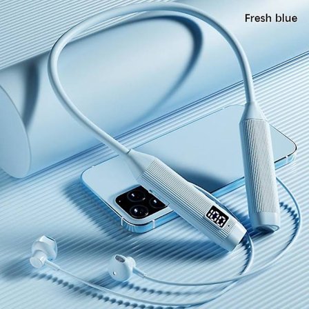 Bluetooth trådlösa headset nackband sport hörlurar brusreducerande Bluetooth hörlurar semi in-ear musik öronsnäckor för smartphone