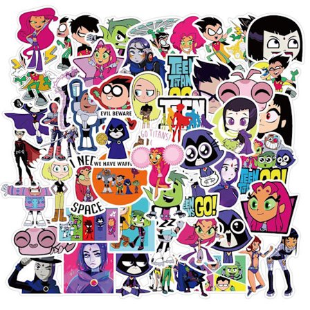 50/100X Teen Titans Go Klistermärken Animerad TV-serie Robin Raven Starfire Graffiti