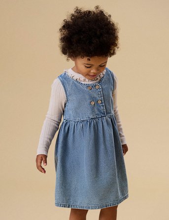 Lil'Atelier Nmftaya Sl Dnm Spencer 1166-Fd Lil - Blue - 110