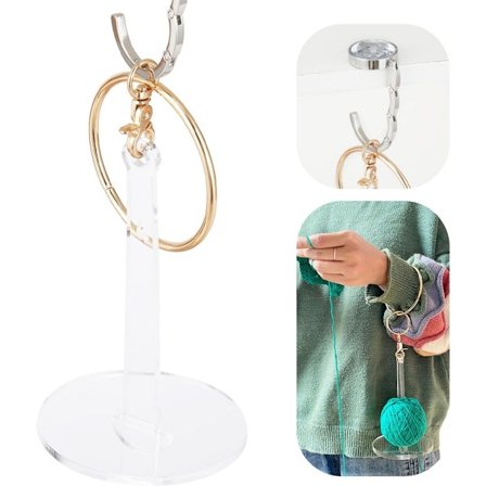 ING Garnholder Uldholder Anti-Tangle Strikketilbehør Strikkegarnholder til Strikkegarn Garnstativ til Hækling 360° Rotation Gennemsigtig