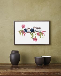 Broderikit Tavla Fåglar På Rad