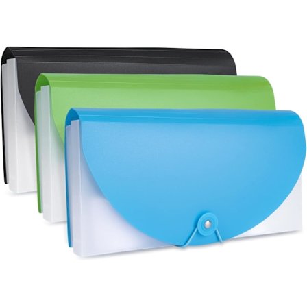 3 stk. Udvidelig filmappe 13 lommer Bærbar plastik Udvidelig fil Dokumentarrangør Opbevaringsmappe til regninger Kort Kuponer Skattepost Billetter 