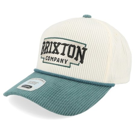 Brixton - Beige adjustable Caps - Pierson C Np Medium Profile Night Sage/Off White Corduroy A-Frame Adjustable @ Hatstore