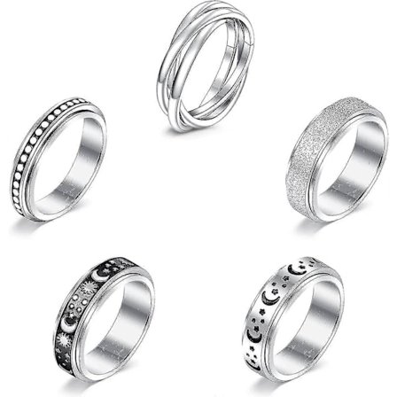 Angstring til kvinder - Spinnerring til angstlindring - Stressring - Anti-angstringe til kvinder