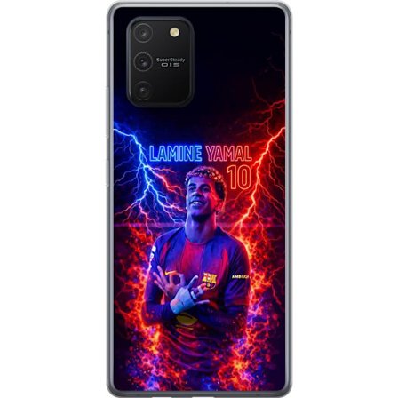 Kompatibelt Mobildeksel til Samsung Galaxy S10 Lite Portrett av Viktor Gyökeres i Arsenaltrøye med intensivt blikk og mørk dramatisk bakgrunn