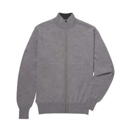 Brooks Brothers Merino Wool Zip-Up Cardigan Grå, Herre Cardigans