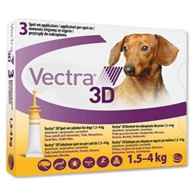 Vectra 3d Spot-On Soluzione 3 Pipette 0,8ml 44mg+3,9mg+317mg Cani