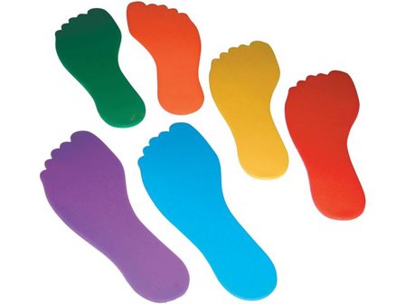 Markeringsplattor fötter SPORADAS 6/fp - Lyreco - Skola och förskola - Idrott, hälsa och rörelse - Spel och aktiviteter