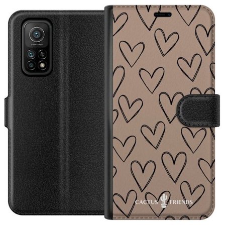 Yhteensopiva Lompakkokotelo Xiaomi Xiaomi Mi 10T Pro 5G Cactus and Friends - Earthy Sketch Hearts