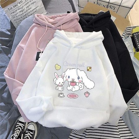 Sanrioed Plysch Barn Huvtröjor Anime Cinnamoroll Tecknad Kläder Baby Pojkar Flickor Tröjor Tröjor Toppar Kappa Present