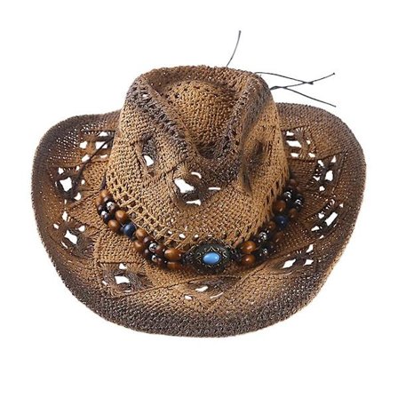 USA-Hatter Strawhatt for Menn Livredderhatt Cowboyhat Partypakke Dame Cowboyhatt UPF Strawhatt Western Cowgirlhatt