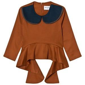 Wolf & Rita Rust and Dark Blue Teresa Blouse 6 Years - Tops - 6 years - Orange