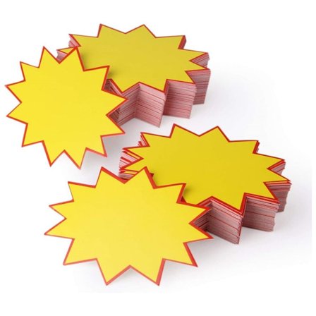 Pris Burst Signs Starburst Sign Blank Star Shape Label