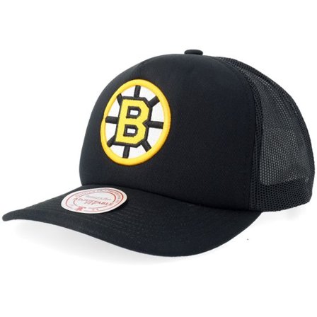 Mitchell & Ness - NHL Svart trucker Keps - Boston Bruins Evergreen Black A-Frame Trucker @ Hatstore