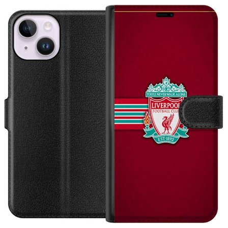 Kompatibel Tegnebogsetui til Apple iPhone 14 Liverpool FC fodboldtrøje rød supporter merchandise