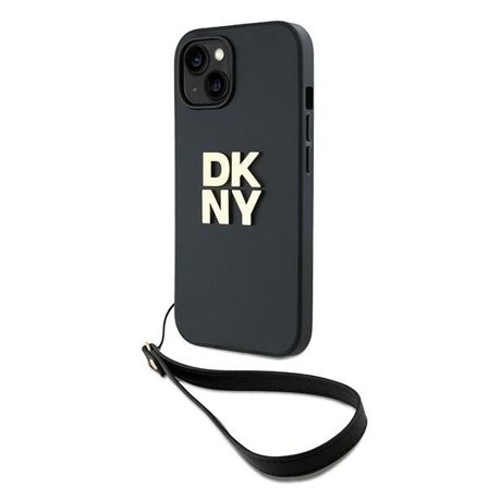 DKNY Handledsrem Stock Logo iPhone 15 Plus Fodral - Svart