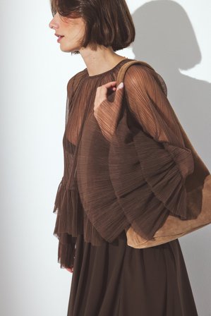 NA-KD Bluse mit Volantärmeln - Blusen - Braun - XS