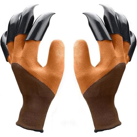 Havehandsker, velegnede til plantning, havehandsker med kløer, dame brun