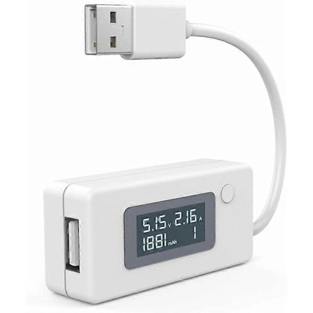 Yleismittari, Ohmmimittari ja AmpeerimittariUSB-yleismittari, volttimittari, ampeerimittari ja kapasitanssimittari, USB-virta-, jännite- ja 